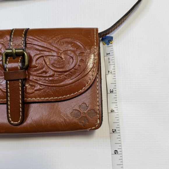 Patricia Nash Crossbody Bag Purse Womens Leather Tooled Floral Florence P06107 - Picture 11 of 12